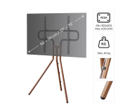 Hama Stojak do TV typu sztaluga wygląd drewna VESA 600x400 75" - 1516985 - zdjęcie 5